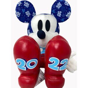 Disney Parks 2022 Mickey Mouse Plush Stuffed Animal Fireworks Red Blue New Year